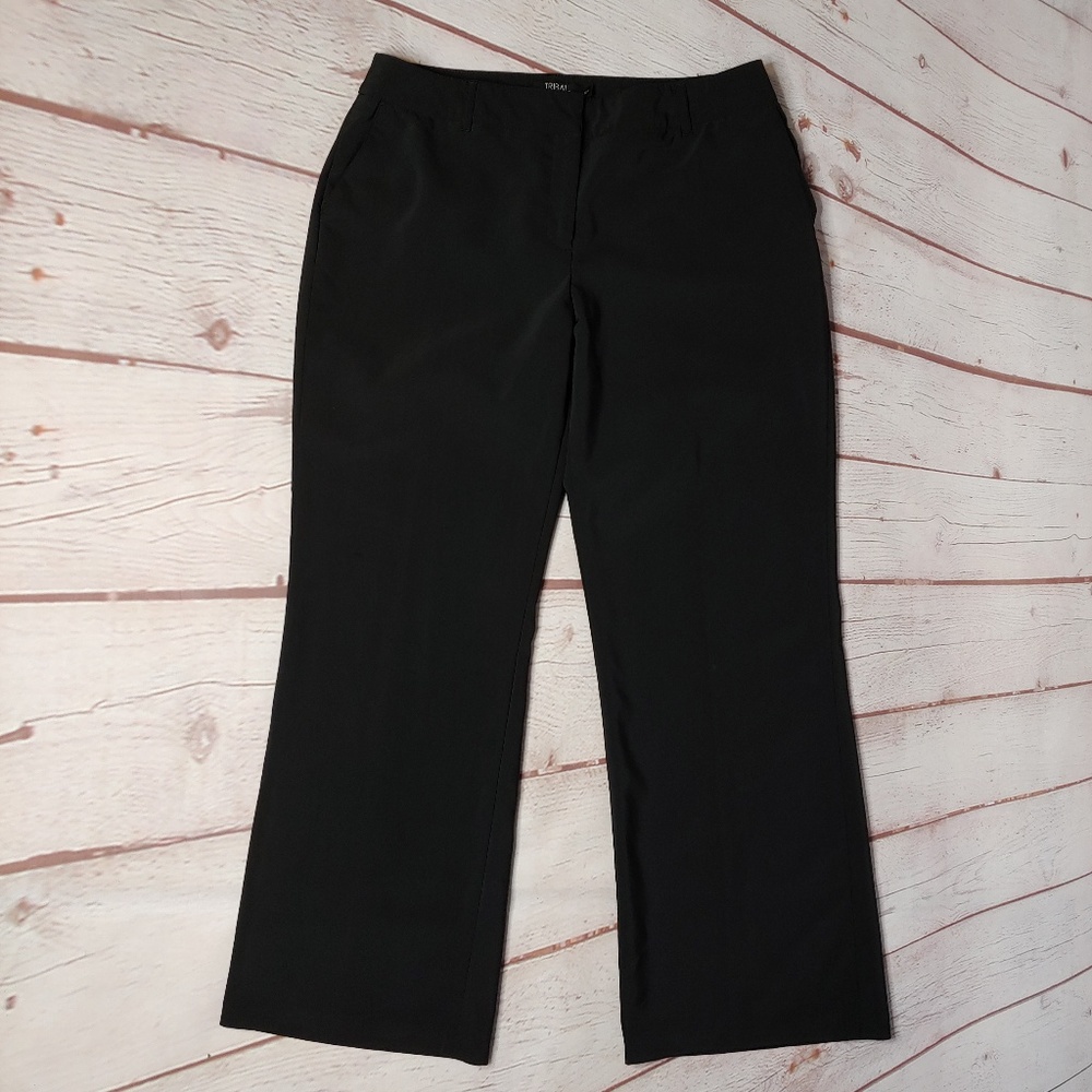 Tribal Black Pants 12 Petite Stretch Wide Leg EUC